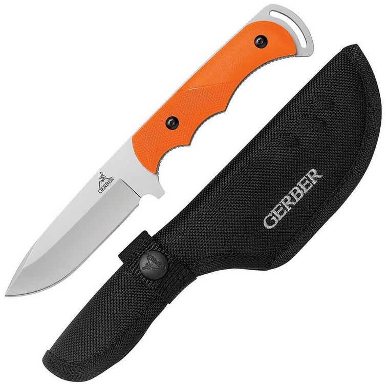 Gerber Freeman Guide Orange Fixed Blade hunting knife and vital pack saw combo