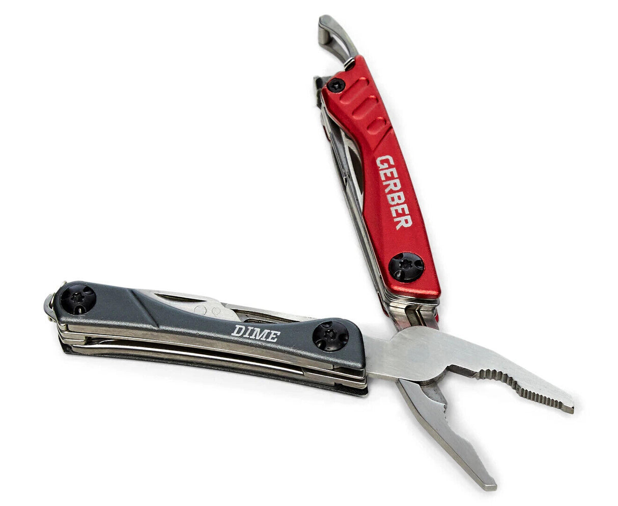 Gerber Dime Multi-Tool - Red/Multi - 12-tool multi-plier