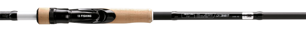 13 Fishing Omen Black Vertical Spinning Rod 6'4" 10-17 lb Butt Joint OBS64M2BJ