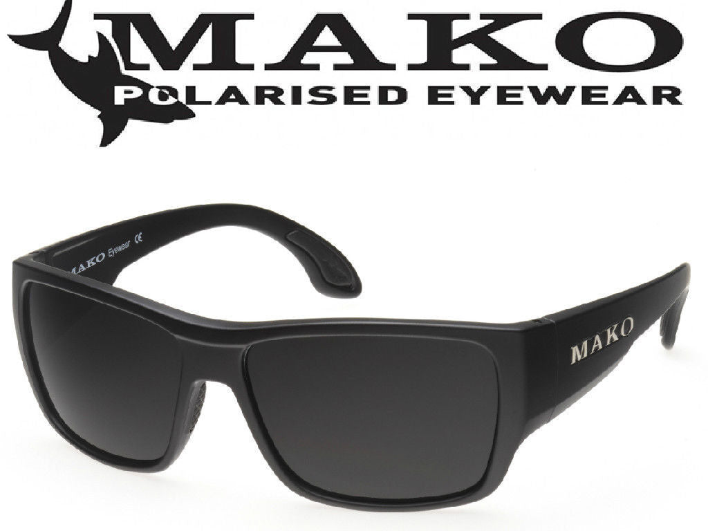 Mako COVERT MATT BLACK Grey Glass Sunglasses Polarised M01-GOHR