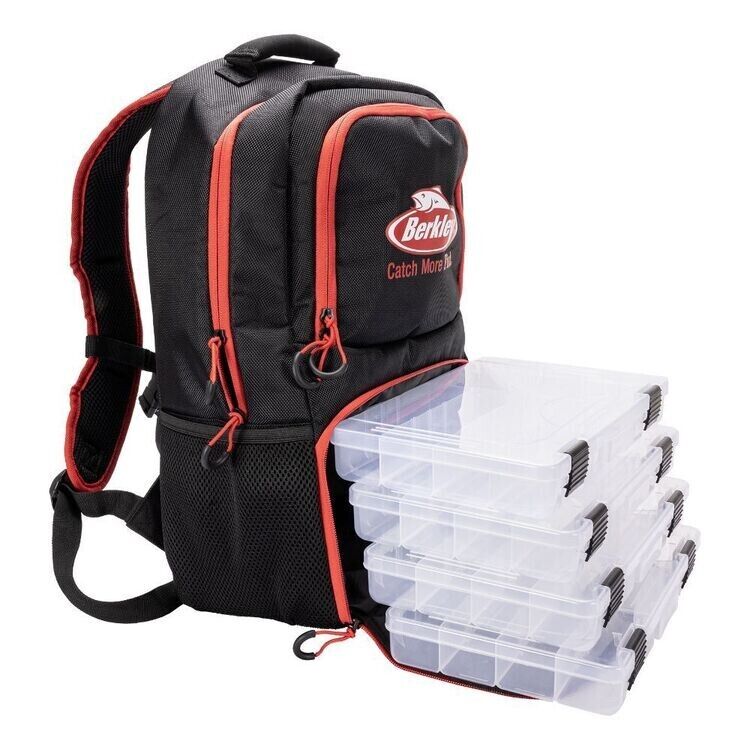 Berkley Tackle Backpack 4 Trays Red & Black - 1590759