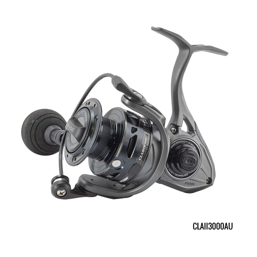 Penn Clash II 3000 Spinning Fishing Reel 1522158 Grey / Black + Warranty