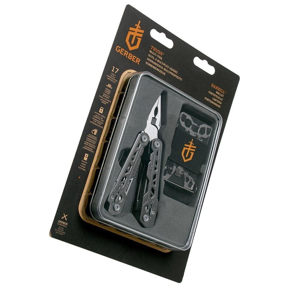 Gerber Truss Multi Tool and Barbill wallet combo + Gift Tin 3868