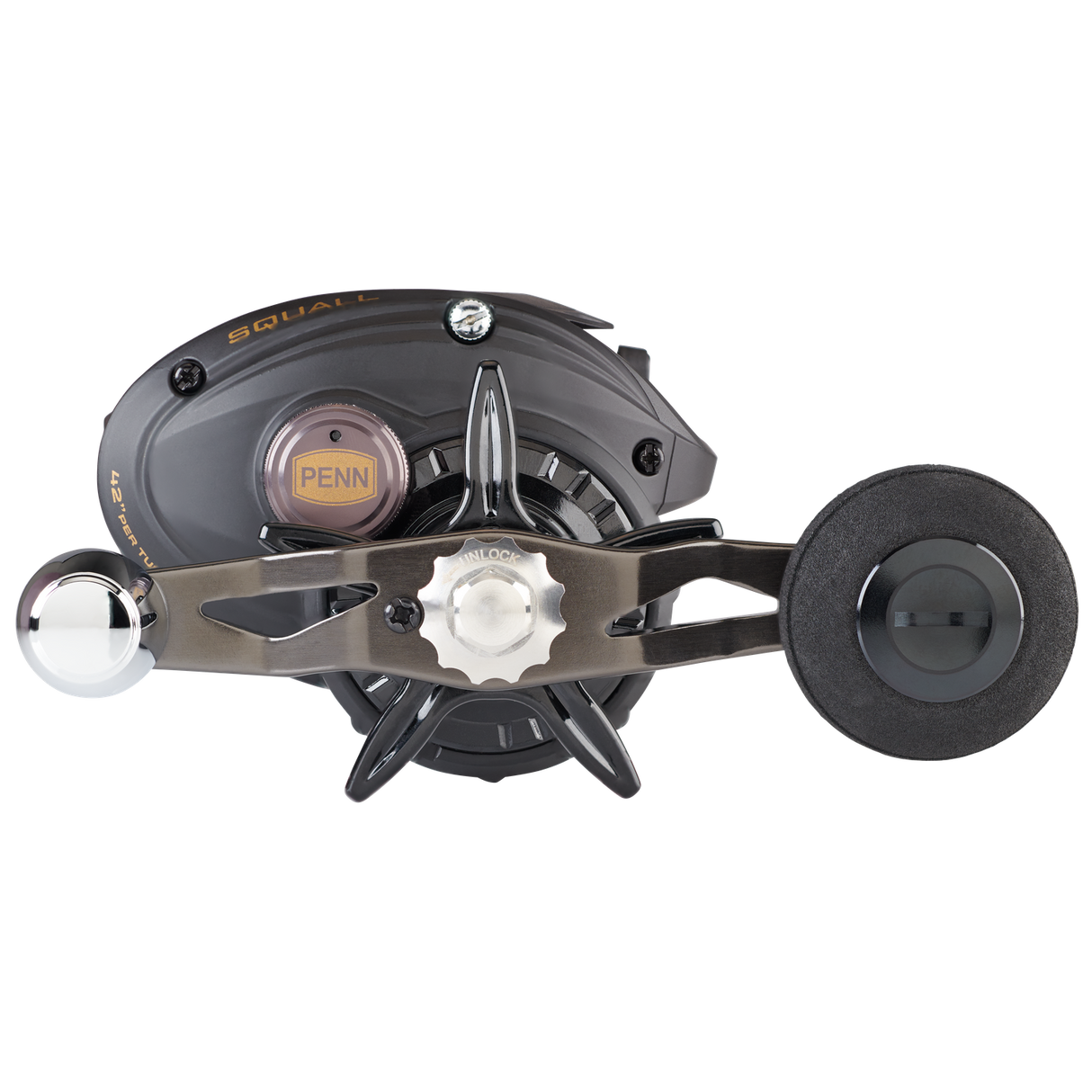 NEW Penn SQUALL Low Profile Baitcast Reel High Speed SQL400LP + Free Braid