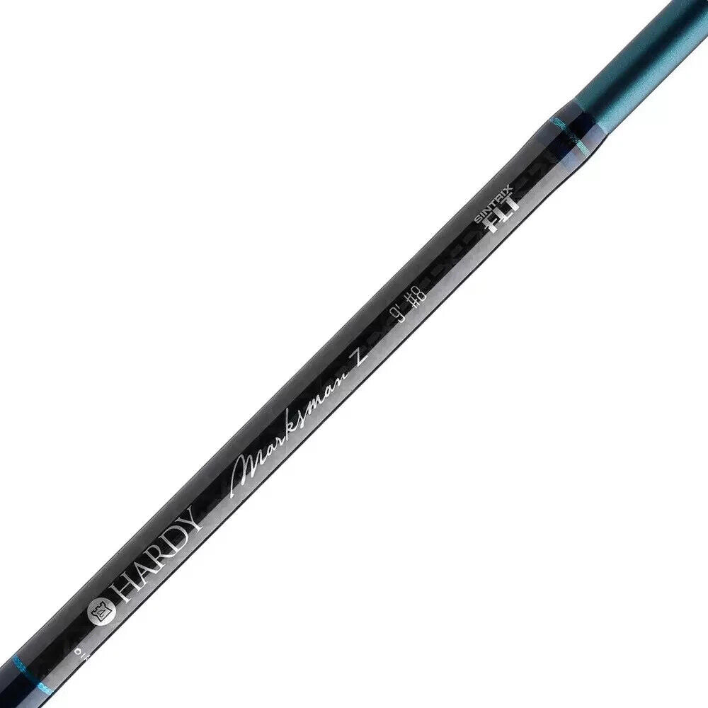 Hardy Marksman Z Fly Fishing Rod 9' #8 HROMAZ908 4 Pce Gulfstream Blue