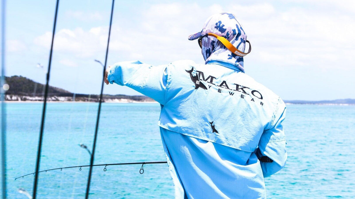 Mako ESCAPE - Blue Glass Mirror Sunglasses Fishing Polarised 9581MO1 G1HR6