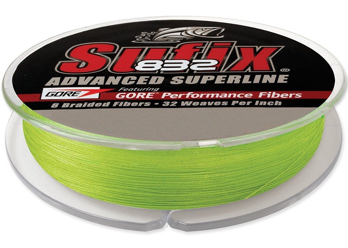 Sufix 832 FLURO NEON LIME Braid 300 yards 275 mt - 10 Lb / 4.5 Kg 0.20 mm Rapala