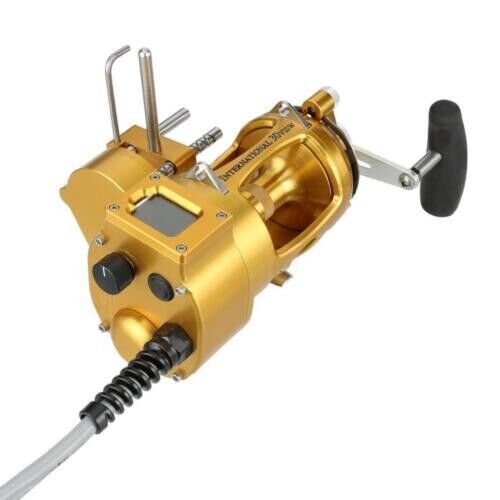 Hooker Electric Penn INTERNATIONAL VI INT130VISAS AutoStop Fishing Overhead Reel