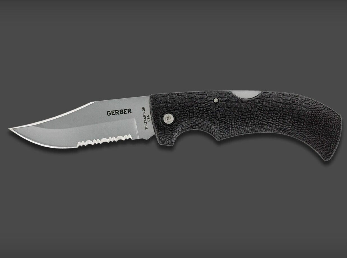 Gerber Gator Clip Point Serrated Folding Pocket Knife 6079