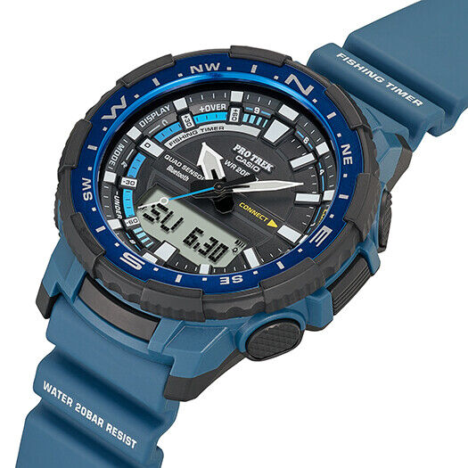Casio Pro Trek PRT-B70-2 Blue Smart Watch + Box / Papers / Warranty - Brand New