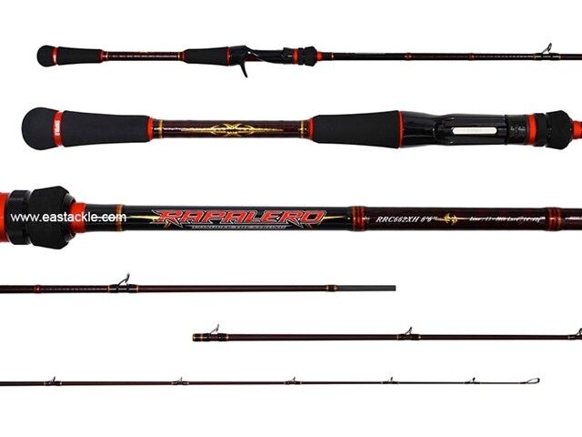 Rapala RAPALERO 6'6" 1 Piece - RRC-662XH Overhead Bait Casting Fishing Rod