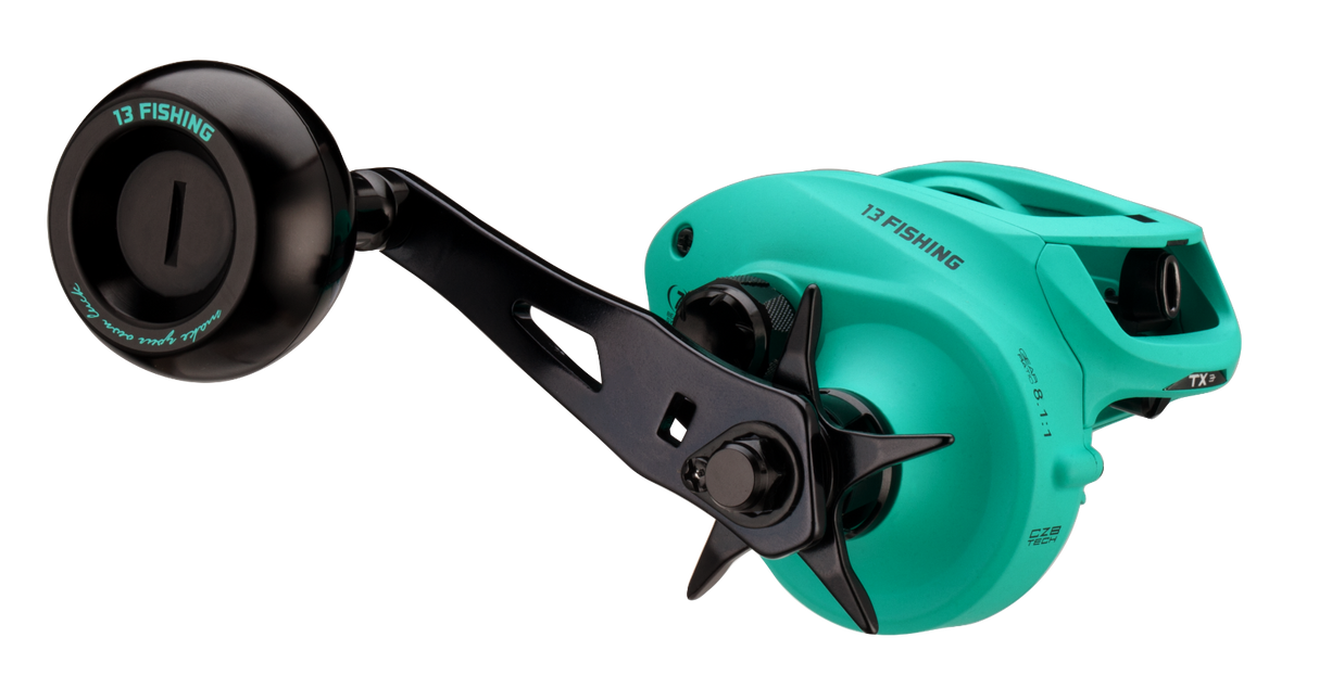 13 FISHING Concept TX3 Baitcast Reel RIGHT Hand - 8.1:1 + Braid 18Kg TX3-8.1-RH