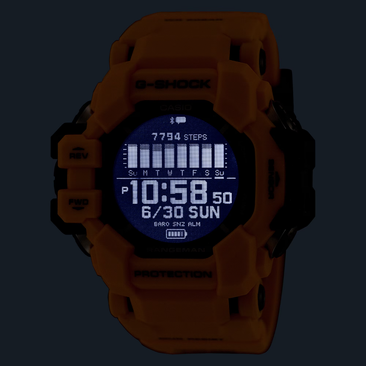 Casio G-Shock GPR-H1000-9 MASTER OF G Series Rangeman GPS Measurement - Yellow