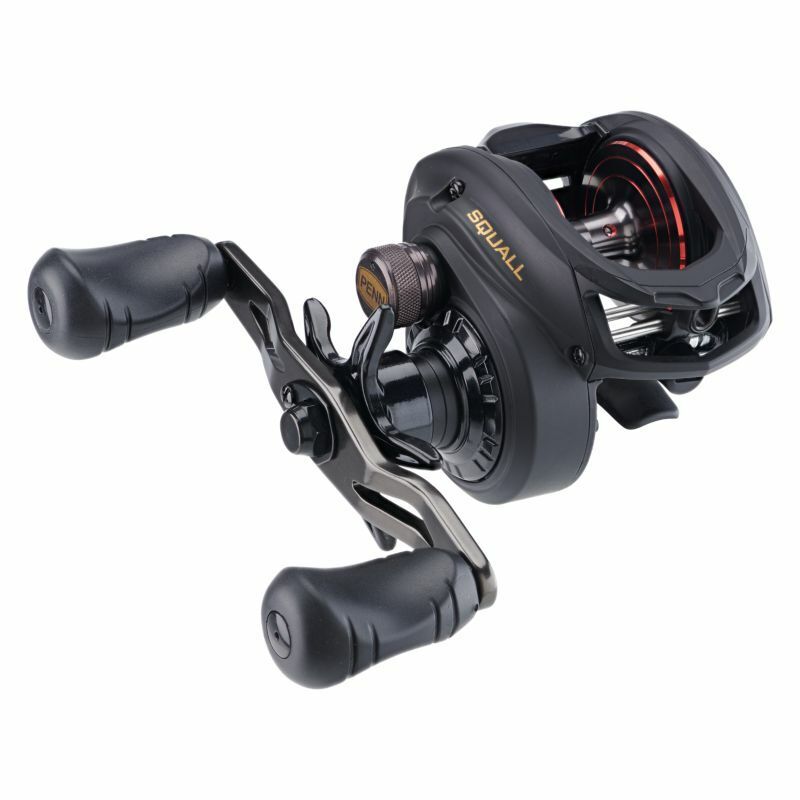 NEW Penn SQUALL Low Profile Baitcast Reel High Speed SQL200LPHS + Free Braid