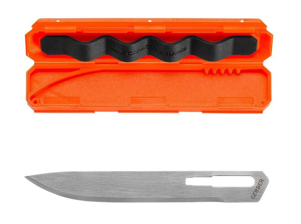 Gerber 5 drop point vital big game replacement blades + Case 31-003085