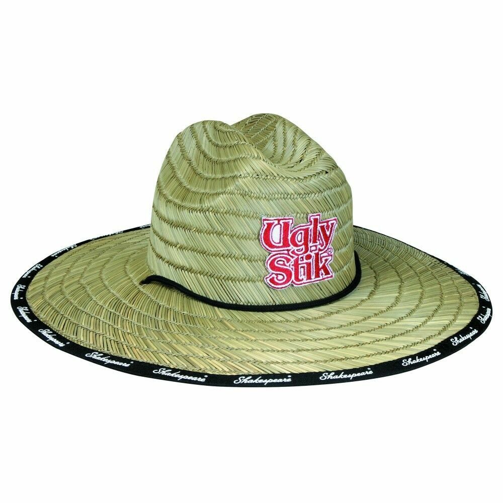 NEW Ugly Stik Cane / Straw Wide Brim Hat + Free Postage