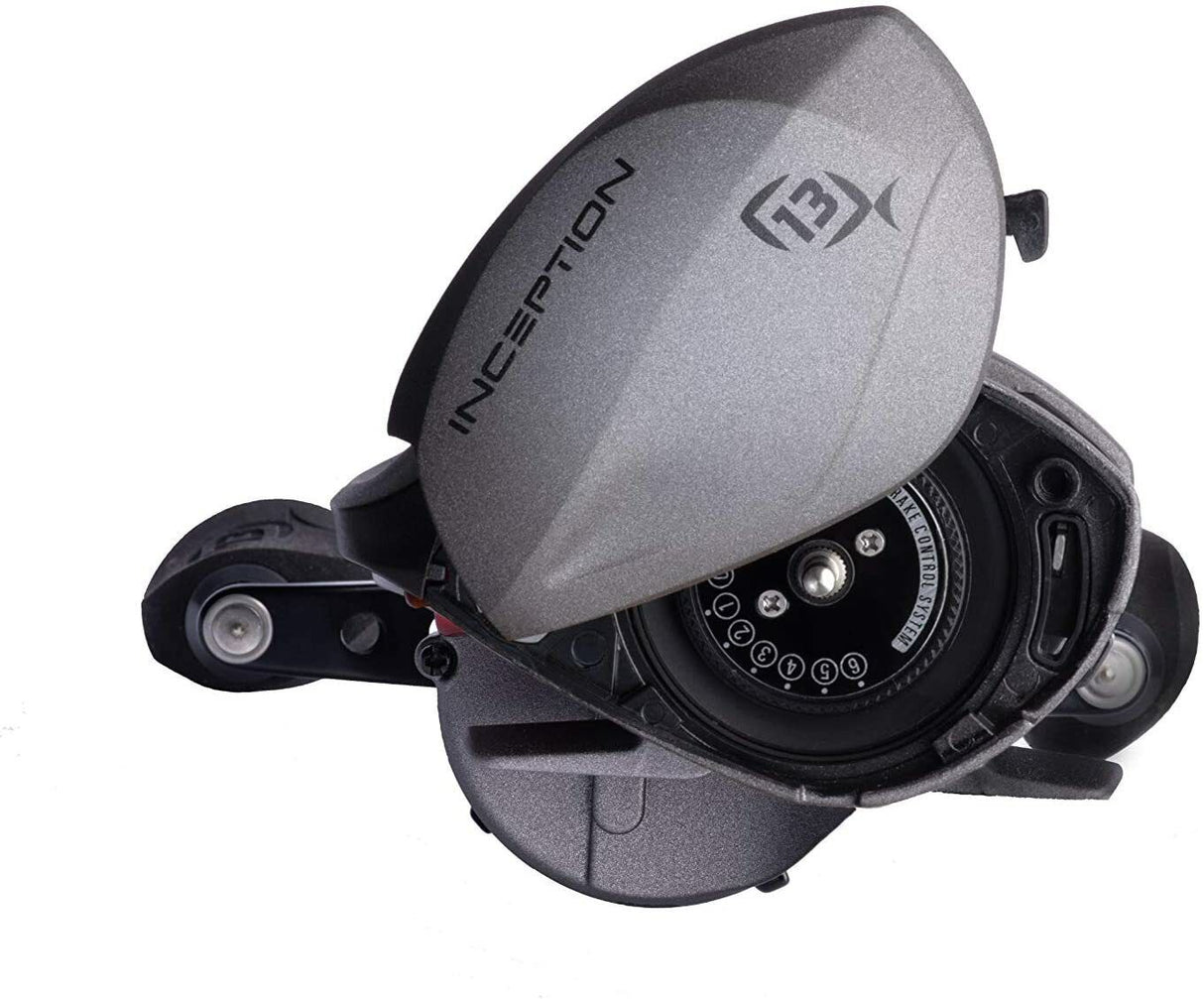 13 FISHING INCEPTION - Baitcast Reel LEFT Hand - 6.6:1 Ratio 8.1 Kg Drag +Braid