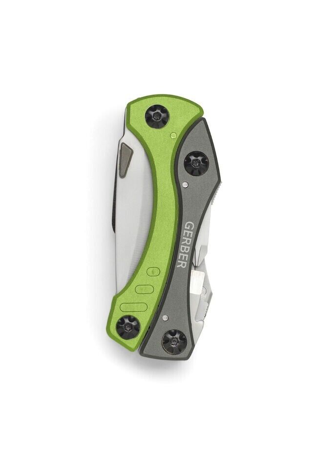 Gerber Crucial Multi Tool Green Plier Carabiner Clip Knife Opener 31-000238