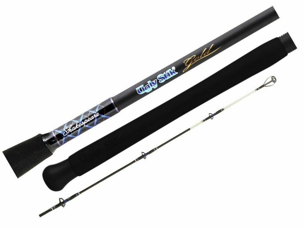 Shakespeare Ugly Stik Gold Travel SPIN Rod 6' 3 Piece 2-4 kg 1493694 + Hard Case