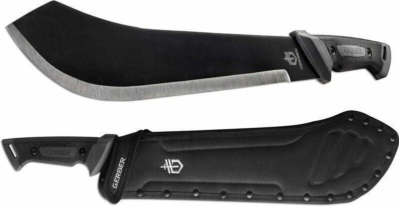 Gerber Full Tang Camping Survival Gator Bolo Black Machete Knife 31-002076