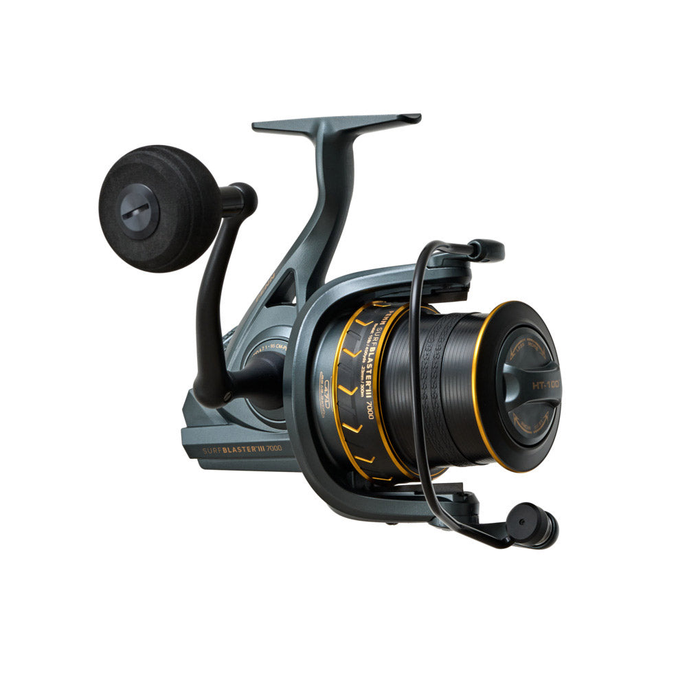 PENN Surfblaster III 7000LC - Black/Gold Spinning Reel with HT-100 Drag System