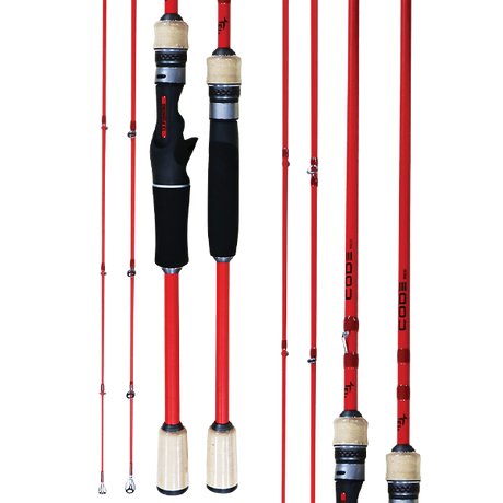13 Fishing Code Red Spin Rod 7'0" Medium Light 3-6kg Fast 2pc (CRS-702ML)