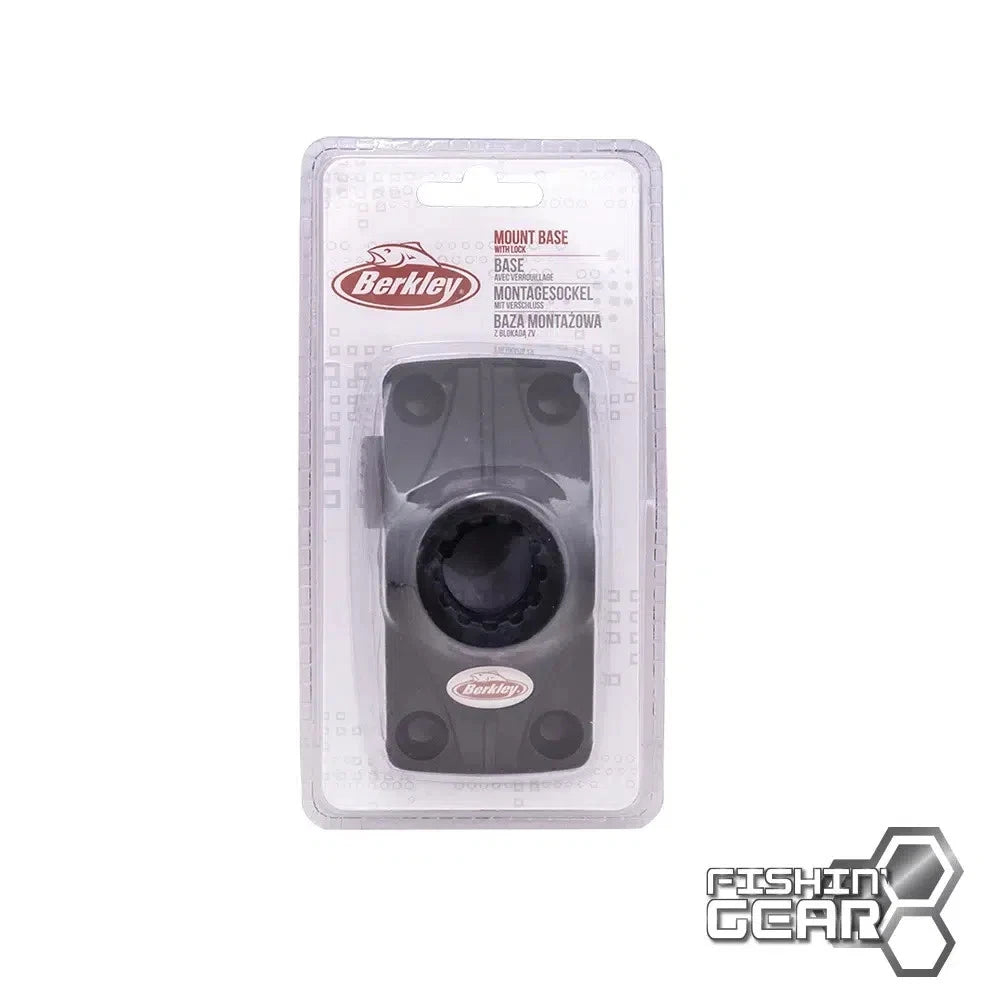 Berkley Fishing Mount Base with Lock - Fiberglass Reinforced Nylon