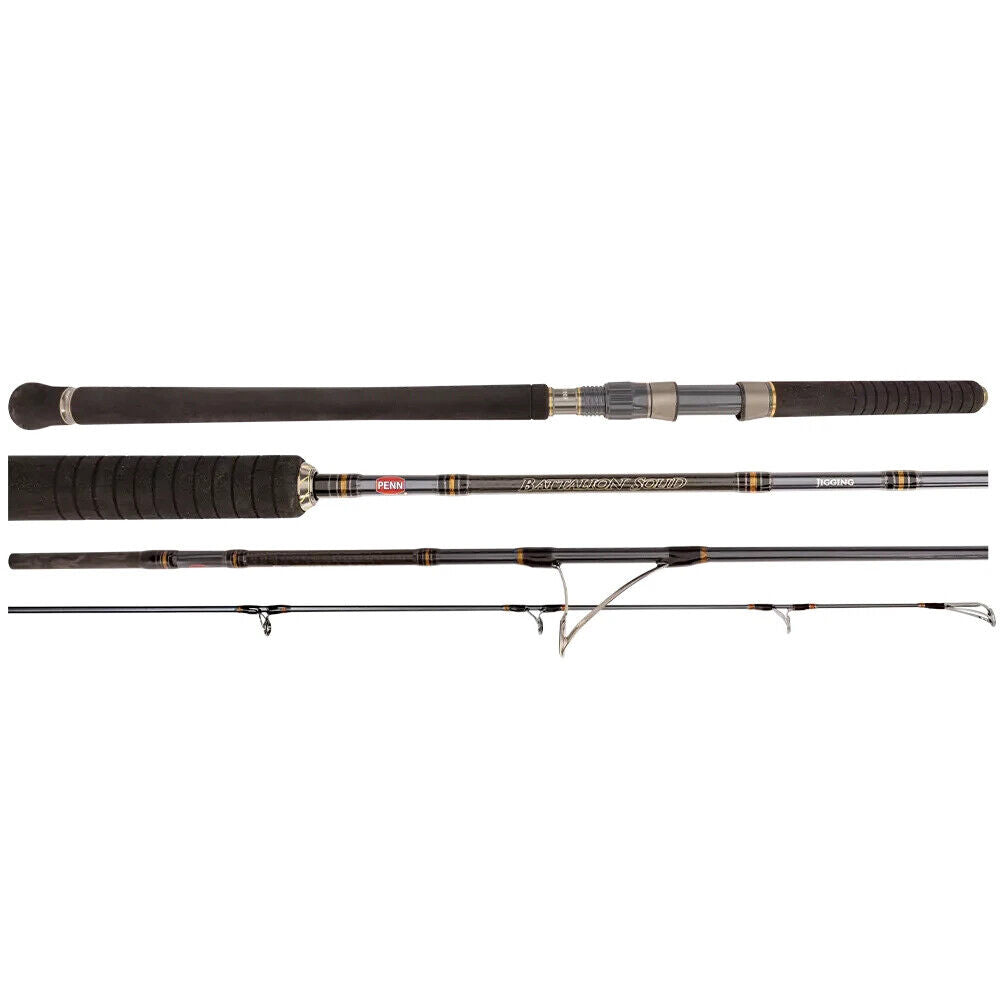 PENN Battalion Solid OFFSHORE Spin Fishing Rod 742SPM - 7'4'' PE 3-4 / 2 Piece