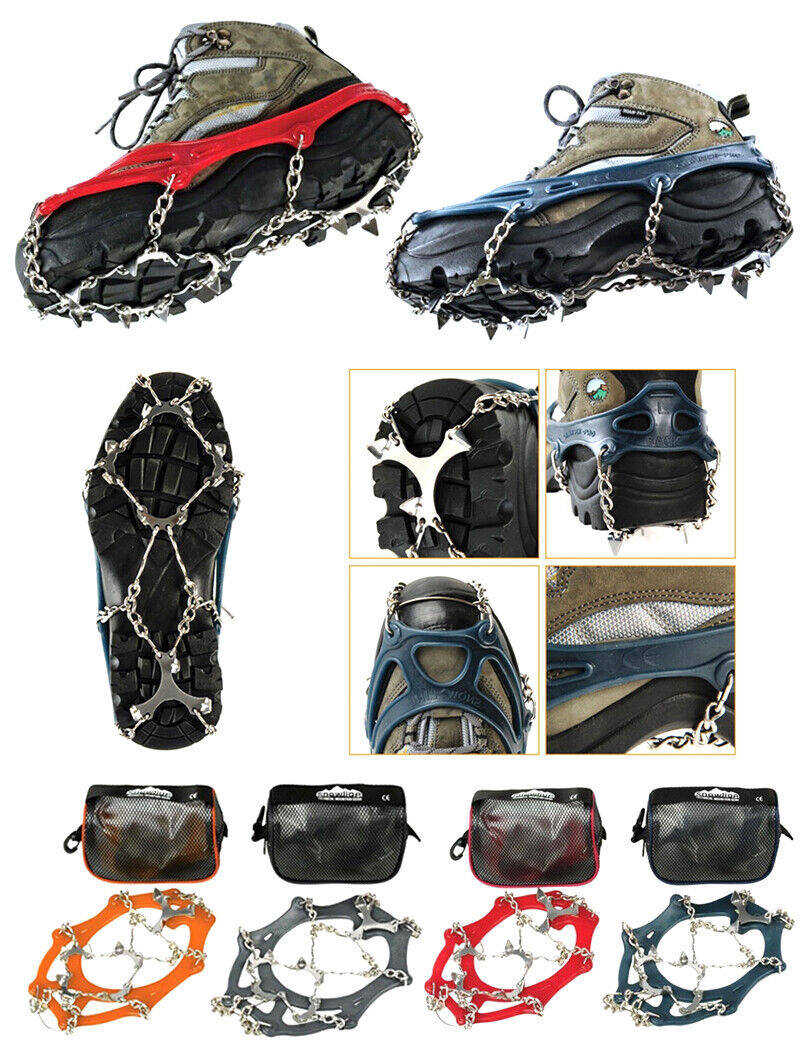 X Large - Snowline Chainsen Pro Rock Fishing Ice Spikes Cleats Made in Korea 