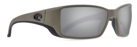 Costa Del Mar Blackfin Matte Moss BL 198 OSGGLP Sunglasses Gray Silver Mir 580G 