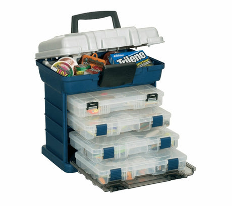 Plano 4-By Rack System 3600 Tackle Box Fishing Blue 136400 + Free Post