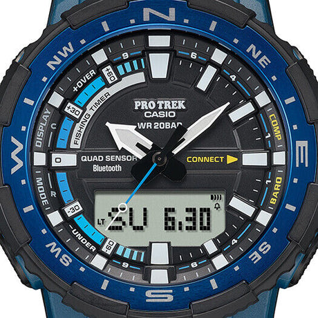 Casio Pro Trek PRT-B70-2 Blue Smart Watch + Box / Papers / Warranty - Brand New