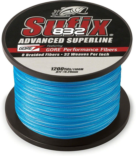 Sufix 832 COASTAL CAMO Braid 1200 yards - 80 Lb / 36.4 Kg 0.45 mm SUFB8801200AC