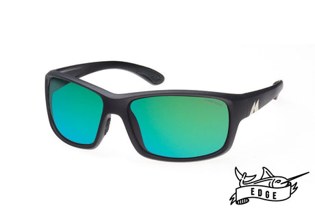 Mako EDGE- ROSE Glass Green Mirror Sunglasses Polarised MO1 9604 G2H5 