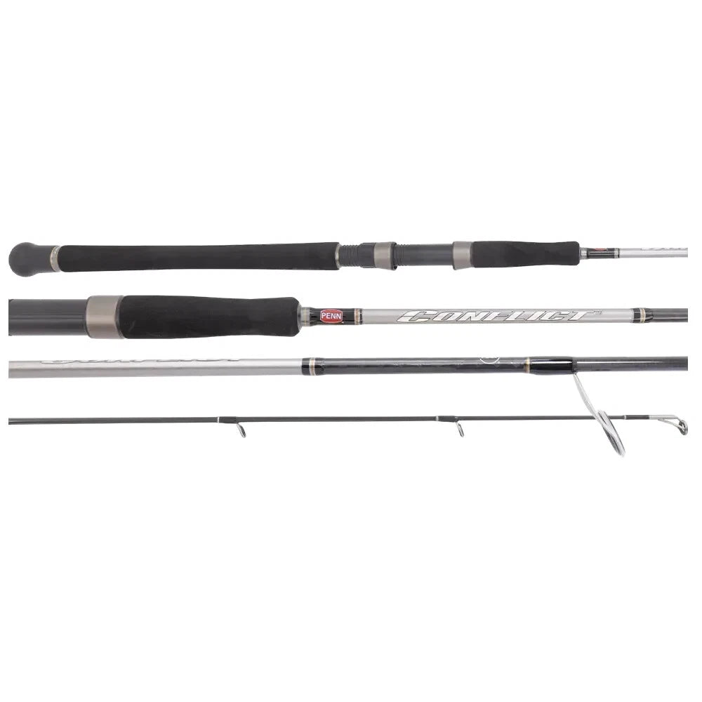 PENN Conflict 712M Spin Rod – 7'1", 4–8kg, Fuji Guides, EVA Grip, 2 Pc